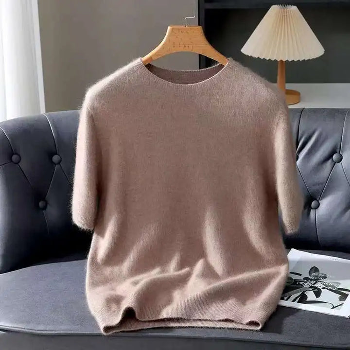 Men's Sweater with Round Neck and Short Sleeves | Casual Fit