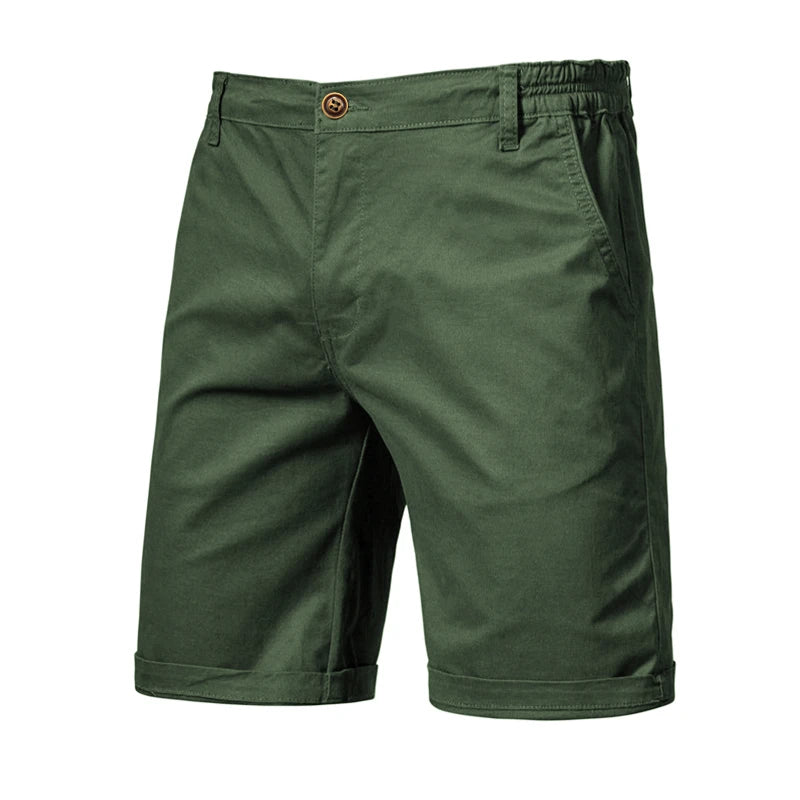Men's casual shorts with straight legs and button closure | Side pockets