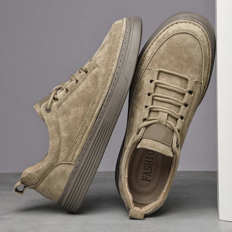 Męskie Casualowe Sneakersy Sznurowane z Przeszyciami | Miejski Krój