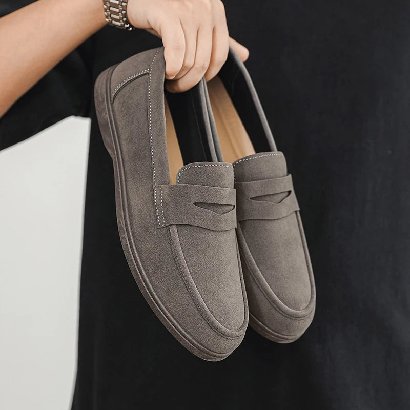 Men's Penny Loafers with Stitching | Classic Cut