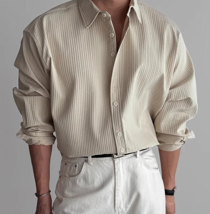 Men's Shirt | Loose Fit | Full Button Closure | Casual Smart