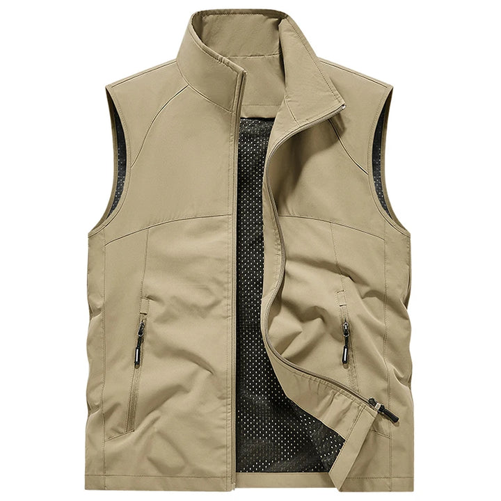 Męska Kamizelka Outdoor | Regularny Krój | Pełne Zapięcie na Zamek | Lekki Styl Casual
