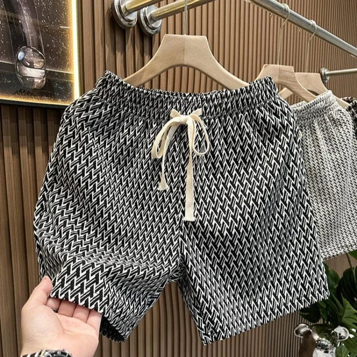 Men's Knit Shorts with Drawstring | Loose Fit