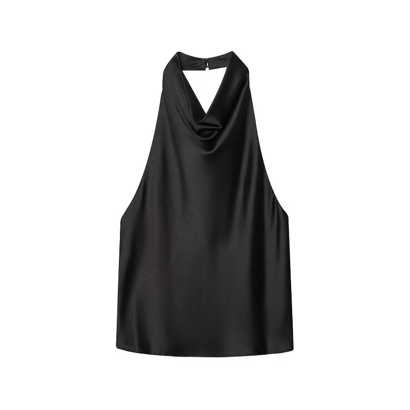 Women's Draped Halter Top Sleeveless | Summer Style