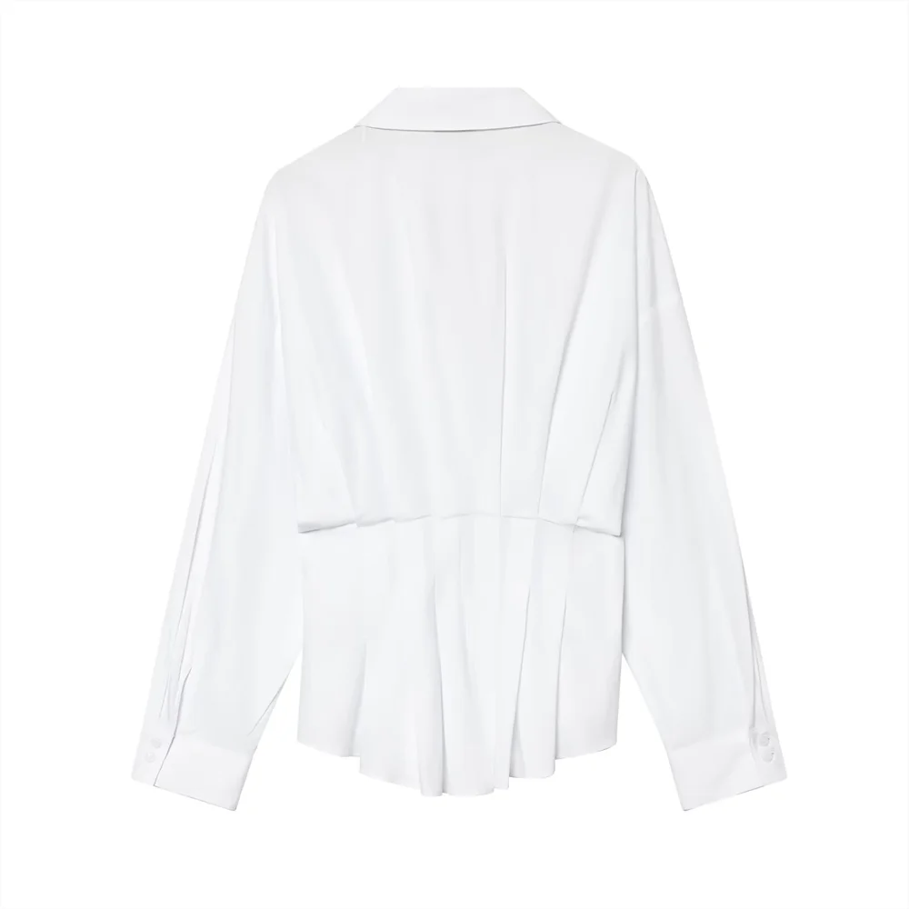 Women's Button-Up Shirt with Collar Long Sleeve | Minimalist