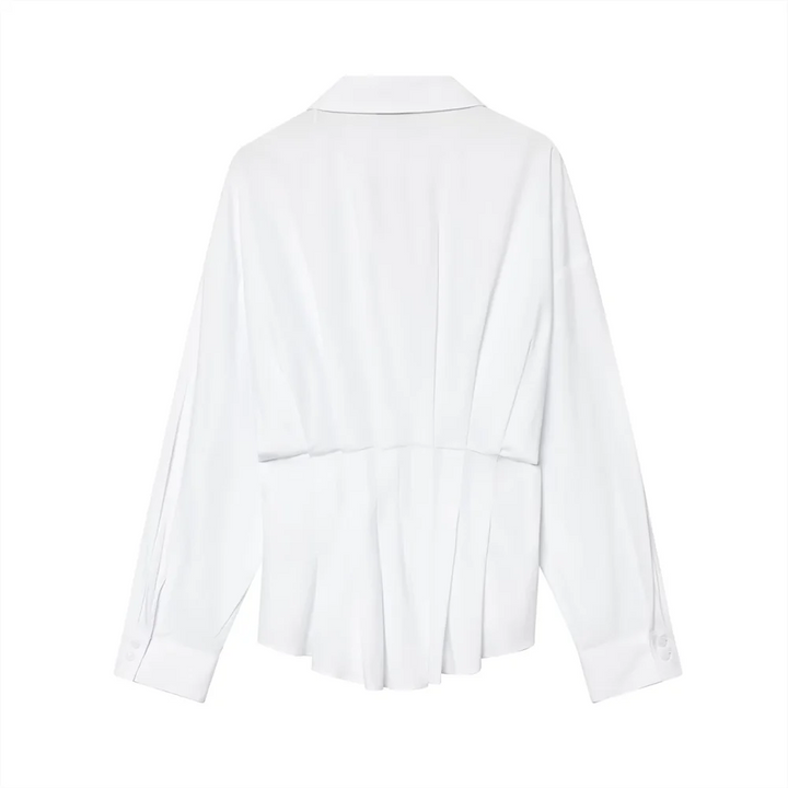 Women's Button-Up Shirt with Collar Long Sleeve | Minimalist