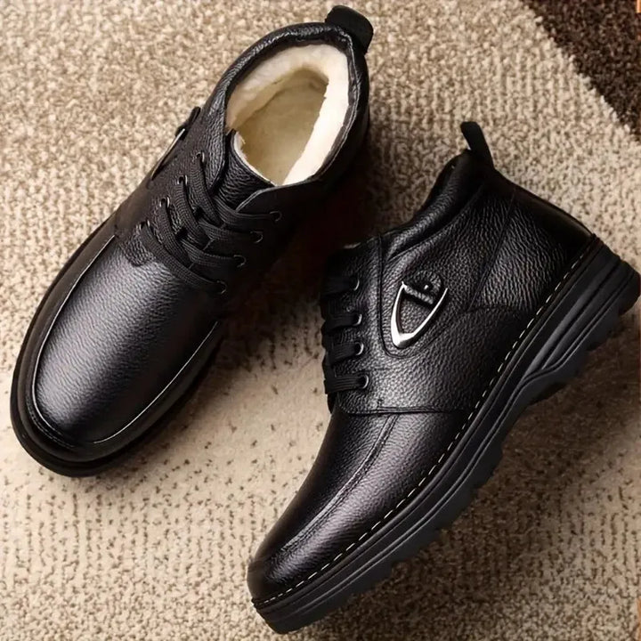 Męskie Sznurowane Buty Średniej Wysokości | Miejski Klasyczny Look