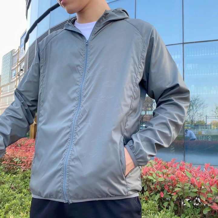 Men's Sun Protection Jacket | Regular Fit | Hood and Zipper | Outdoor