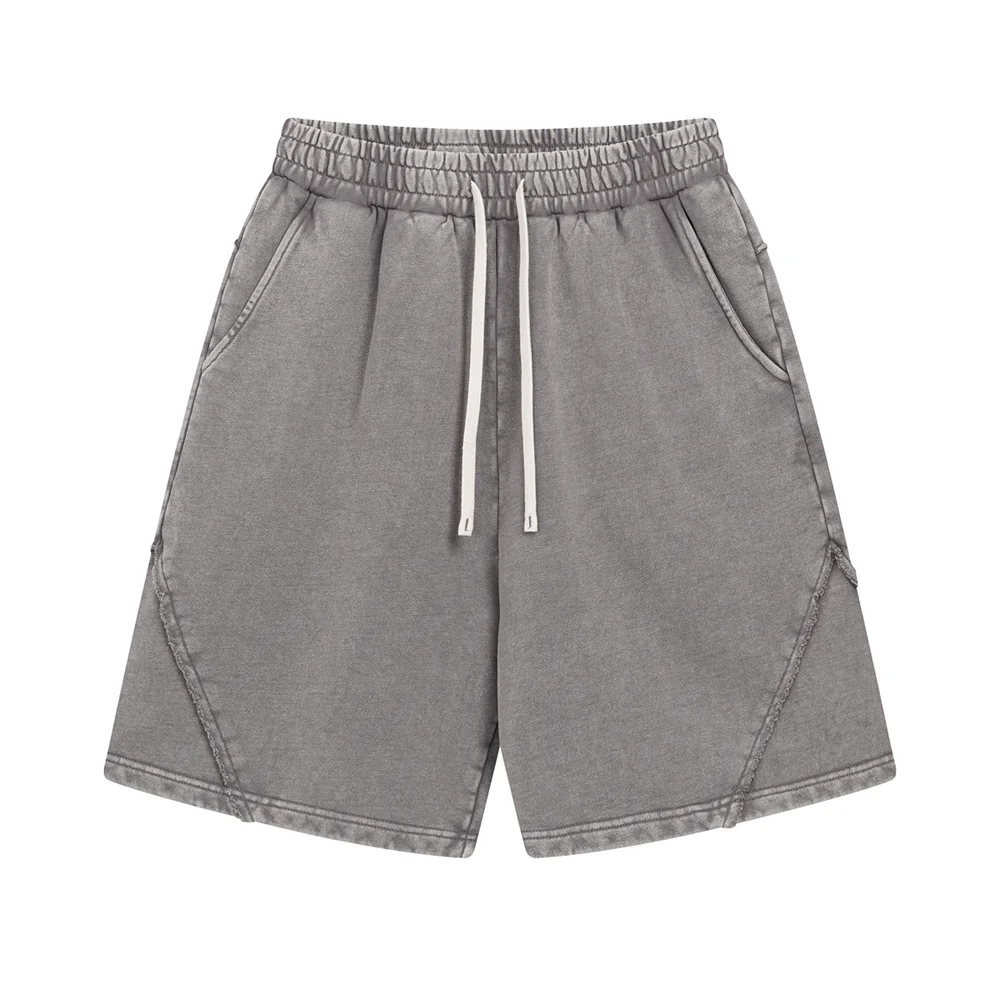 Men's Faded Sweat Shorts with Drawstring | Baggy Fit