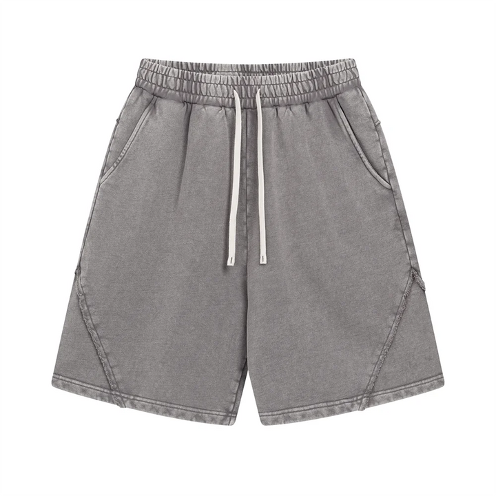 Men's Faded Sweat Shorts with Drawstring | Baggy Fit