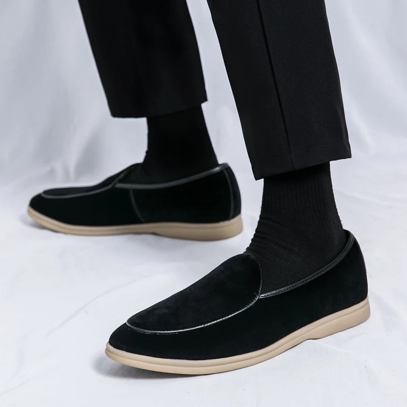 Men's Slip-On Loafers with Contrasting Sole | Minimalist Design