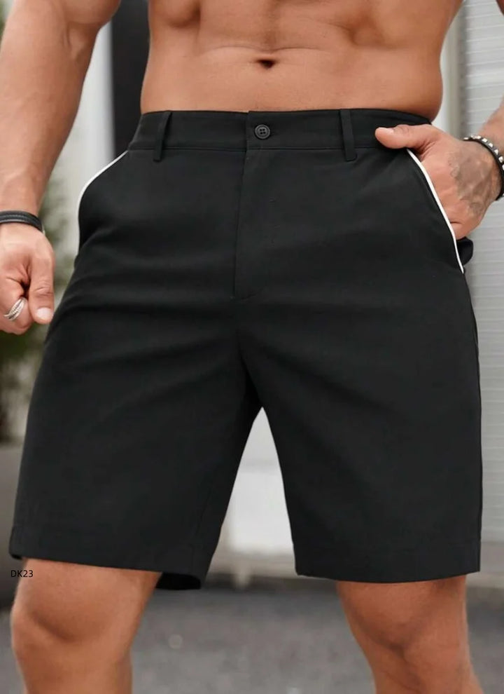 Men's Casual Shorts with Side Stripe | Slim Fit