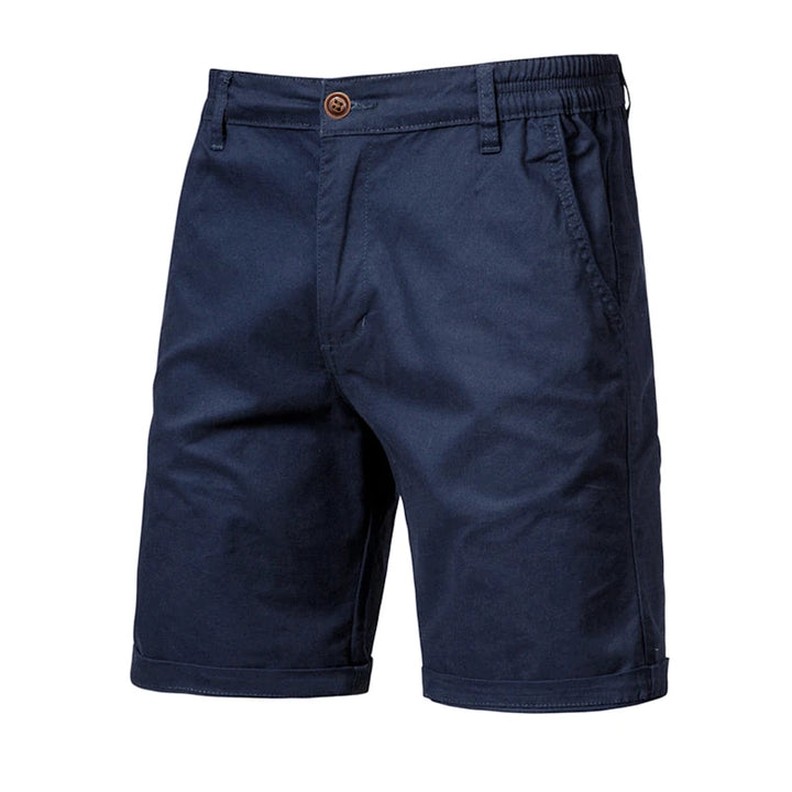 Men's casual shorts with straight legs and button closure | Side pockets