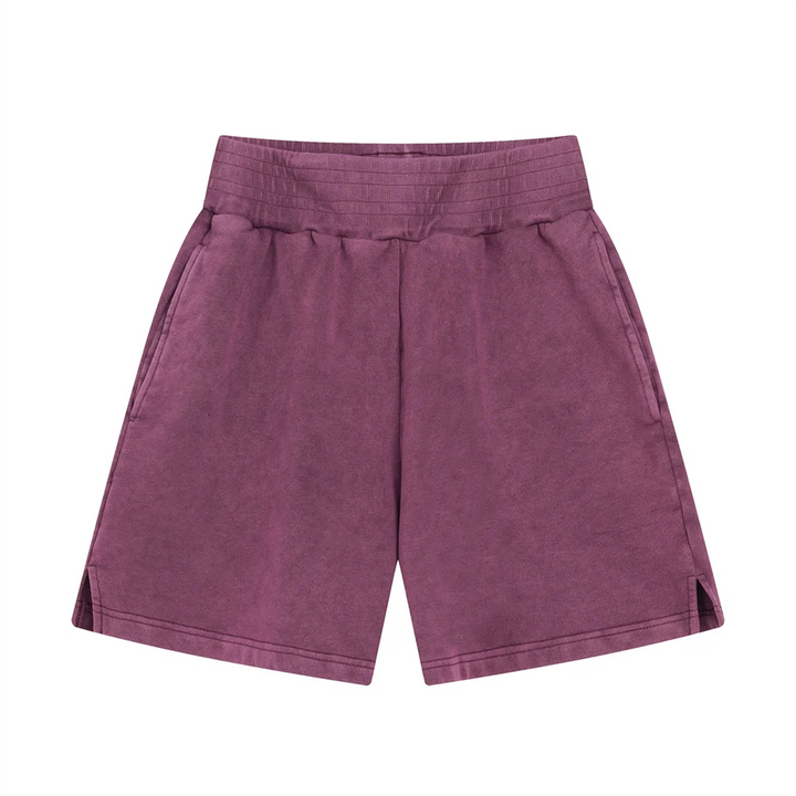 Men's Washed Sweat Shorts with Drawstring Waist | Oversize Fit
