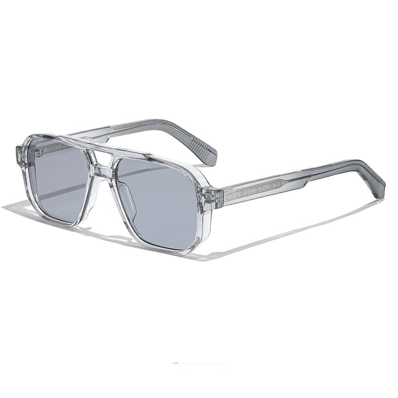 Szymon | Sunglasses with a Straight Top Line and Double Bridge for Women and Men