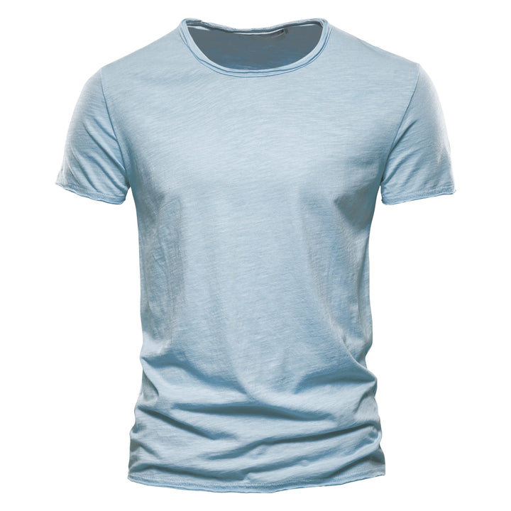 Męski Okrągły Dekolt Krótki Rękaw T Shirt Casual | Slim Fit