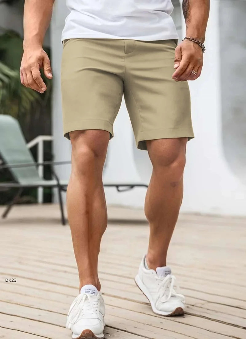 Men's Casual Shorts with Side Stripe | Slim Fit