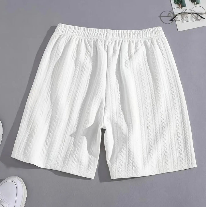 Men's Textured Drawstring Shorts | Relaxed Fit