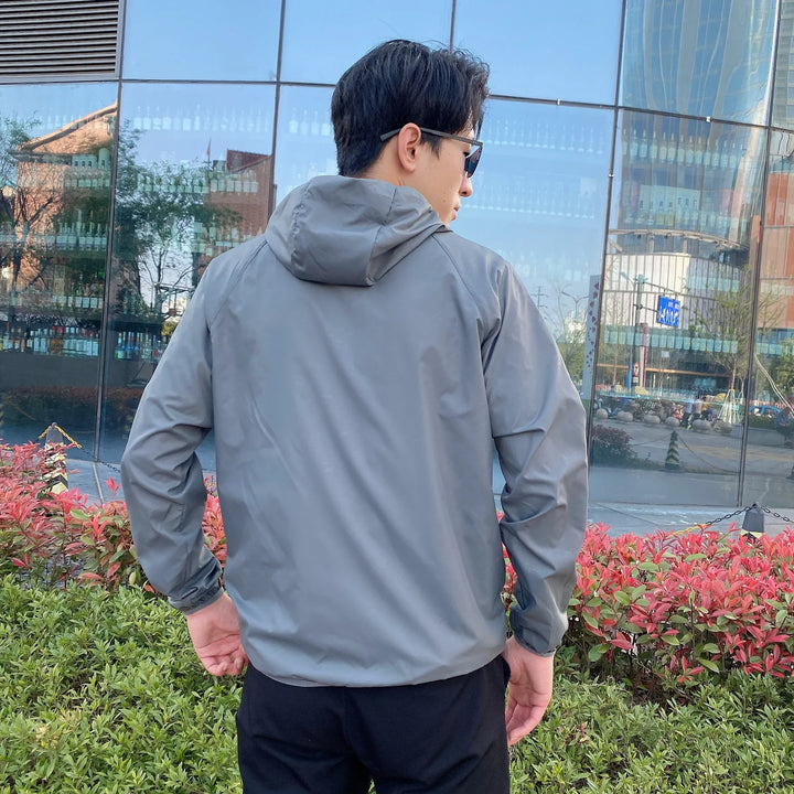 Men's Sun Protection Jacket | Regular Fit | Hood and Zipper | Outdoor