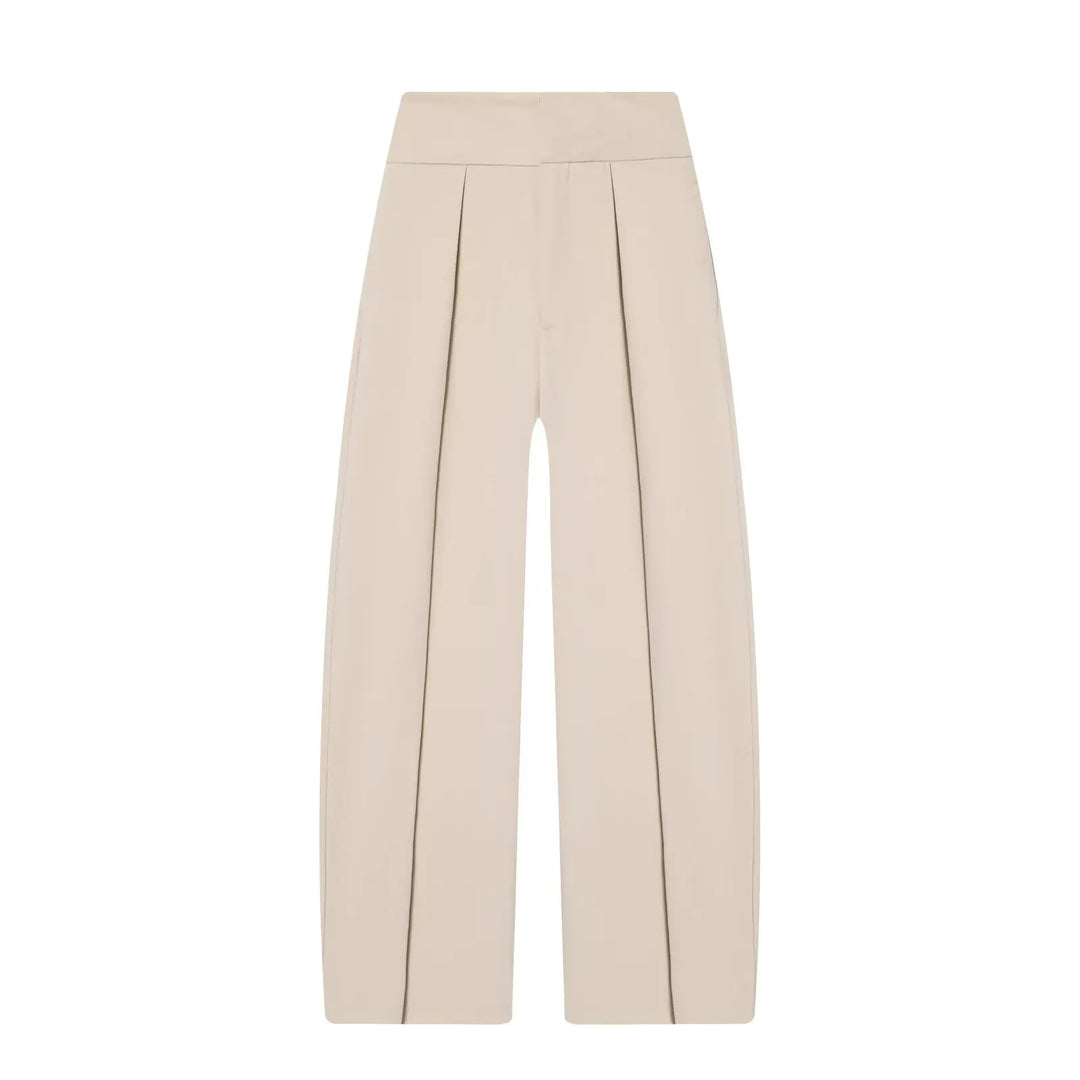 Women's High Waist Front Pleats Wide Leg Pants | Slim Fit