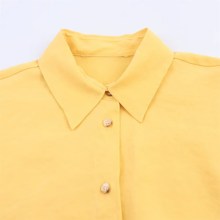 Women's Long Sleeve Shirt Stripes Collar Buttons Shirt | Oversize