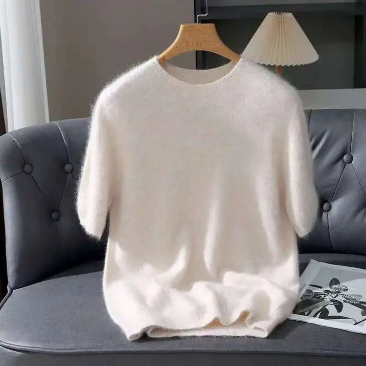Men's Sweater with Round Neck and Short Sleeves | Casual Fit