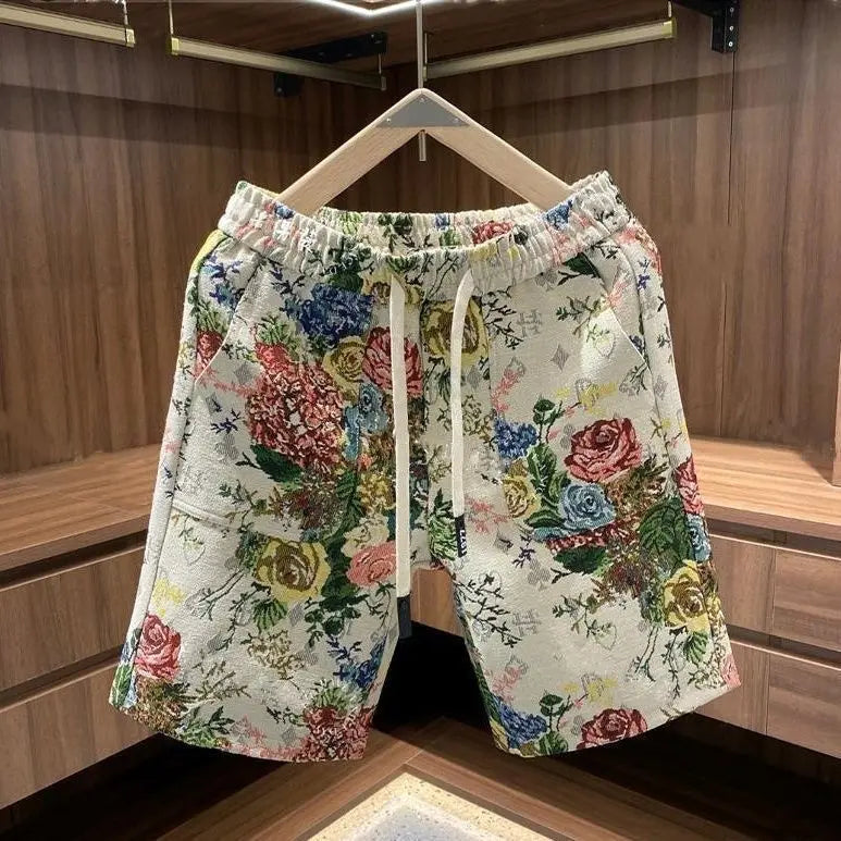 Darek | Men's short shorts with floral pattern