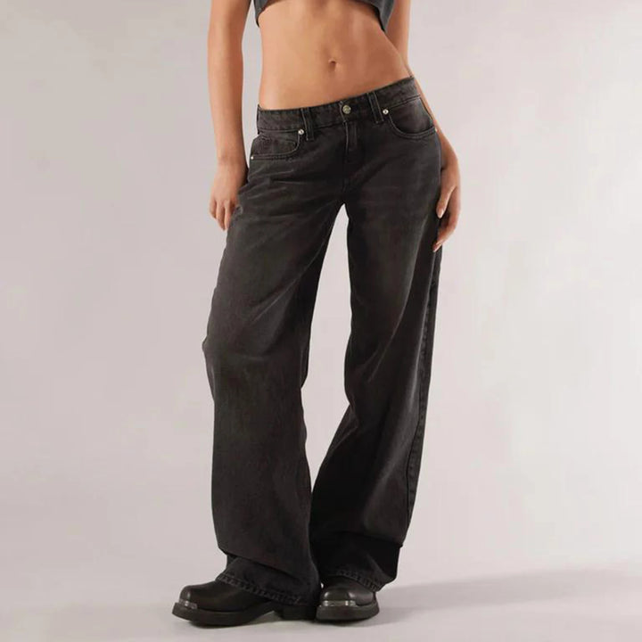 Women's Low Rise Wide Leg Casual Pants | Loose Fit