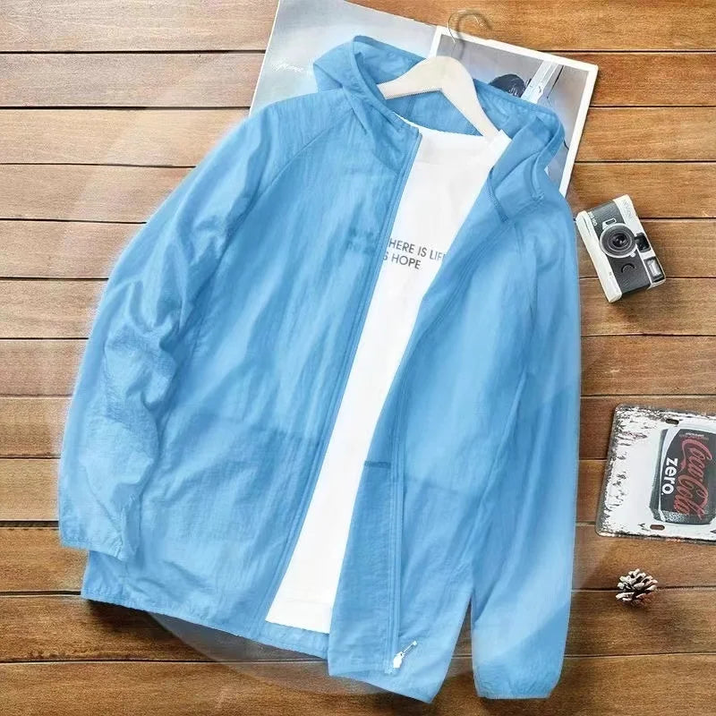 Mesh Jacket with Hood and Zipper | Casual Outerwear