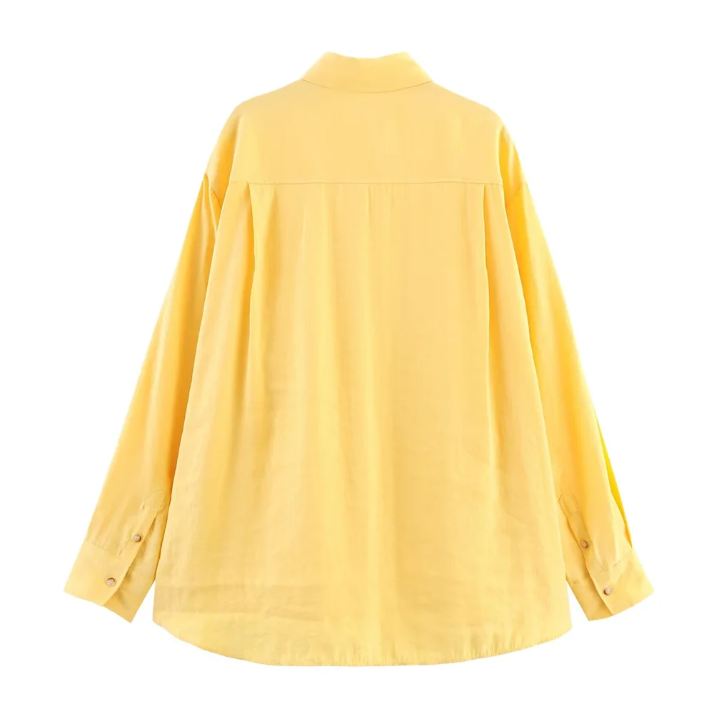 Women's Button-Up Shirt with Collar Long Sleeve | Plus Size