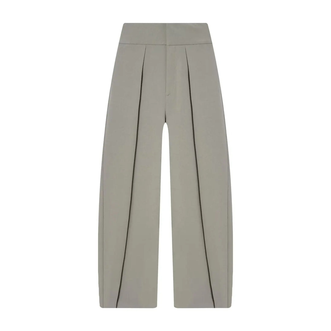 Women's High Waist Front Pleats Wide Leg Pants | Slim Fit