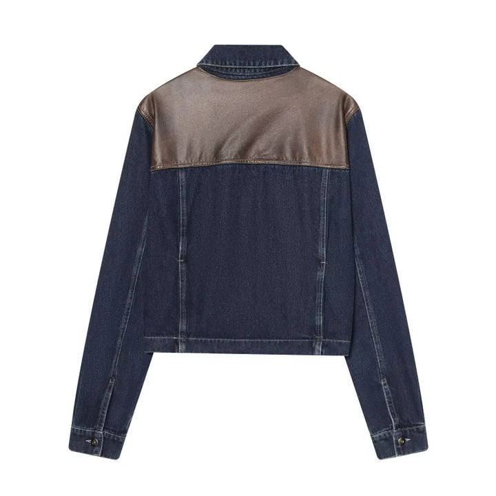 Women's Set with Short Jacket with Contrast Trim and Wide-Leg Pants | Streetwear Style
