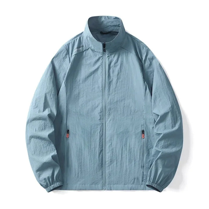 Men's Casual Jacket | Regular Fit | Zipper and Stand Collar | Lightweight Transitional Jacket