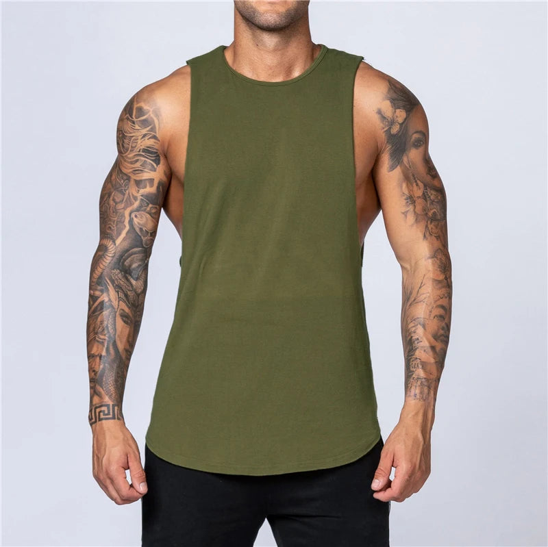 Men's Tank Top | Regular Fit | Deep Cut Sleeveless | Sporty Casual