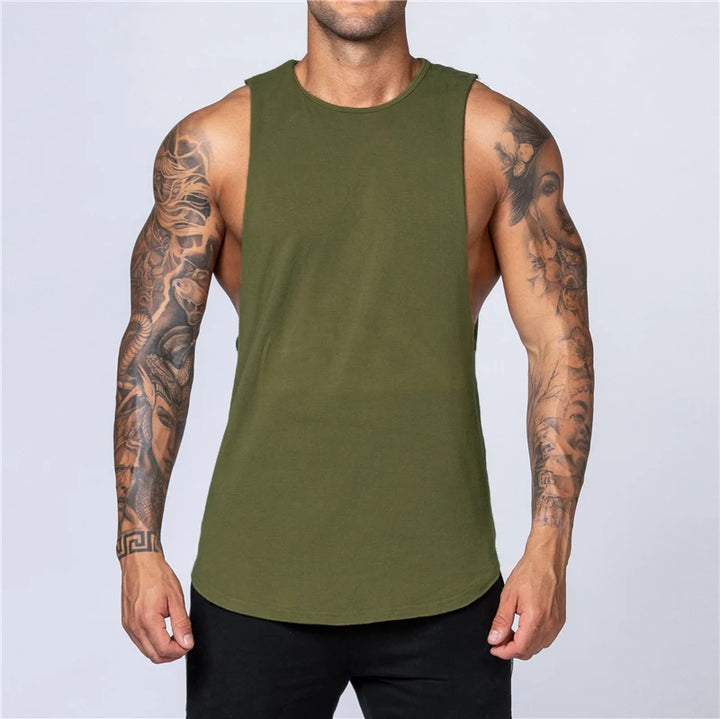 Men's Tank Top | Regular Fit | Deep Cut Sleeveless | Sporty Casual