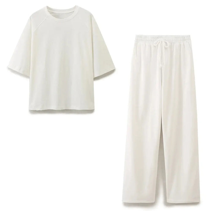 Women's Oversize T-Shirt and Drawstring Pants Two-Piece Set | Lounge Style
