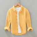 Men's Casual Shirt | Regular Fit | Ribbed Texture and Long Sleeves | Cotton Style