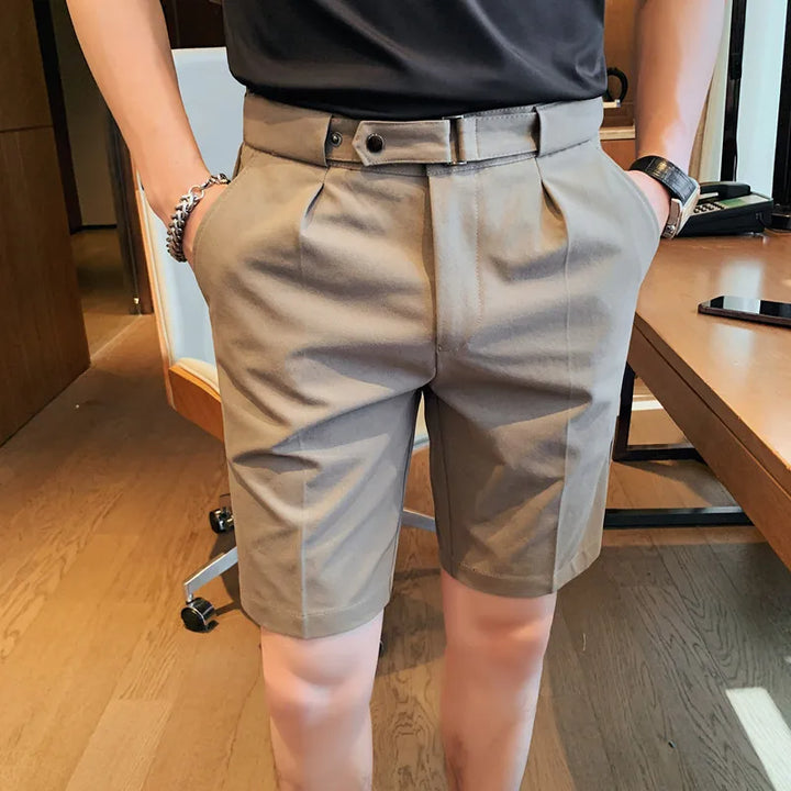 Men's Pleated High-Waisted Shorts | Tailored Fit