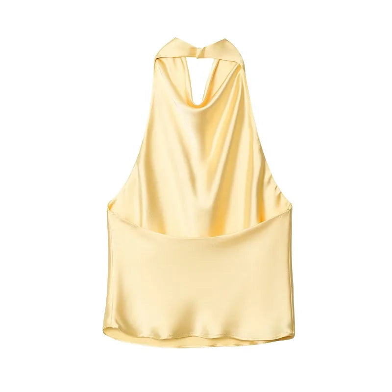 Women's Draped Halter Top Sleeveless | Summer Style