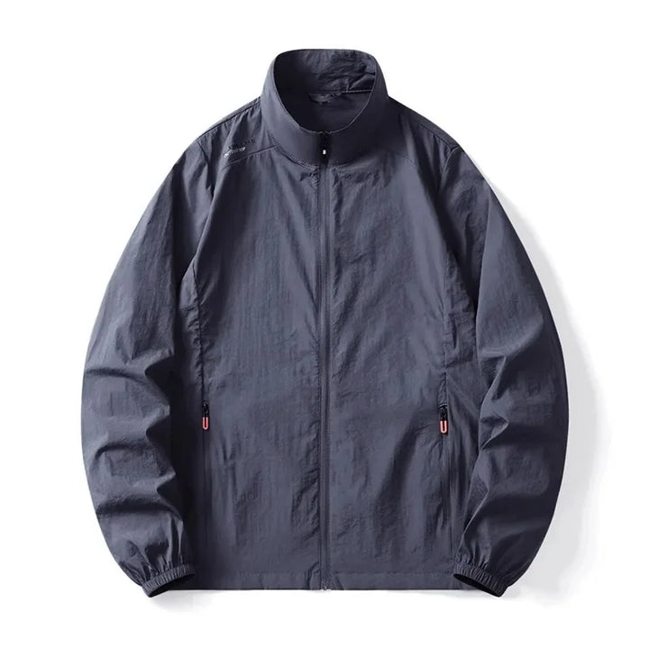 Men's Casual Jacket | Regular Fit | Zipper and Stand Collar | Lightweight Transitional Jacket