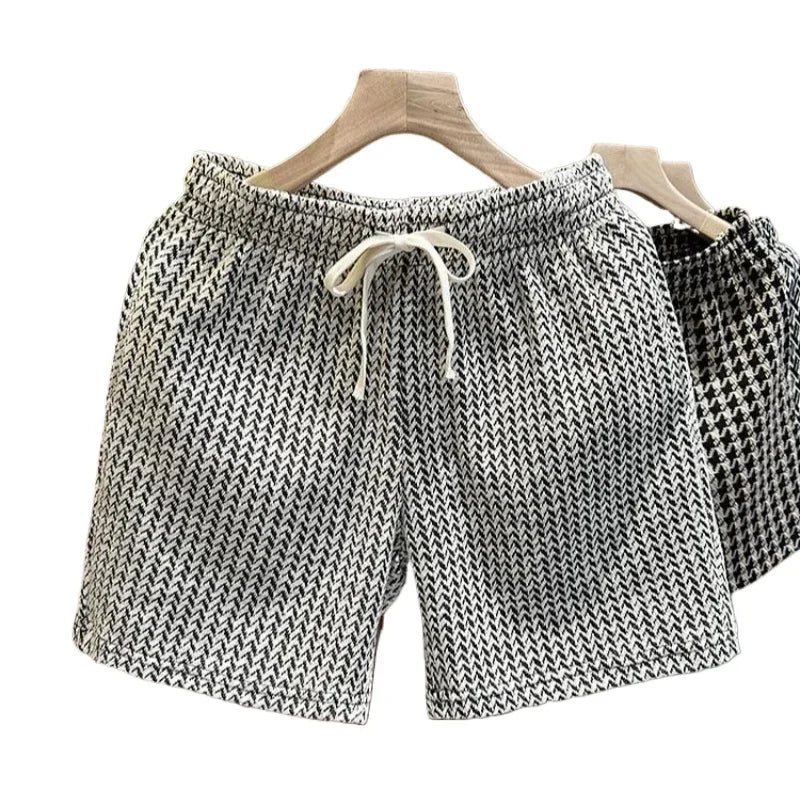Men's Knit Shorts with Drawstring | Loose Fit