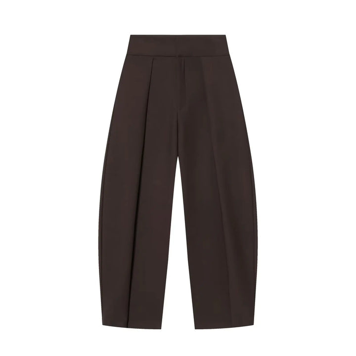 Women's High Waist Front Pleats Wide Leg Pants | Slim Fit