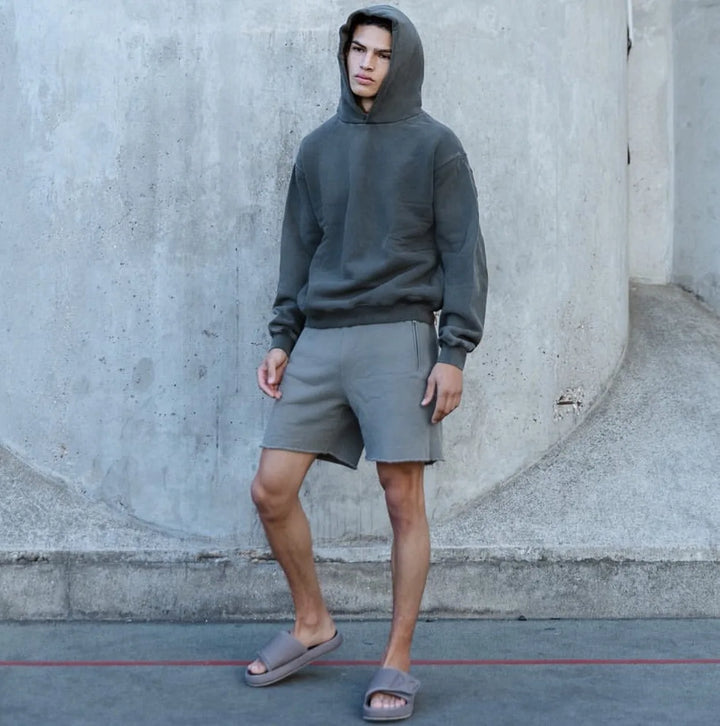 Męskie Oversize Szorty Dresowe z Elastyczną Talią | Baggy Fit