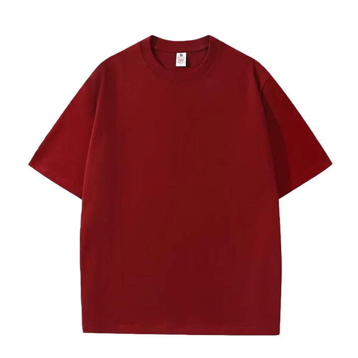 Męski Oversize T-Shirt Casual z Okrągłym Dekoltem i Krótkim Rękawem | Opuszczone Ramiona
