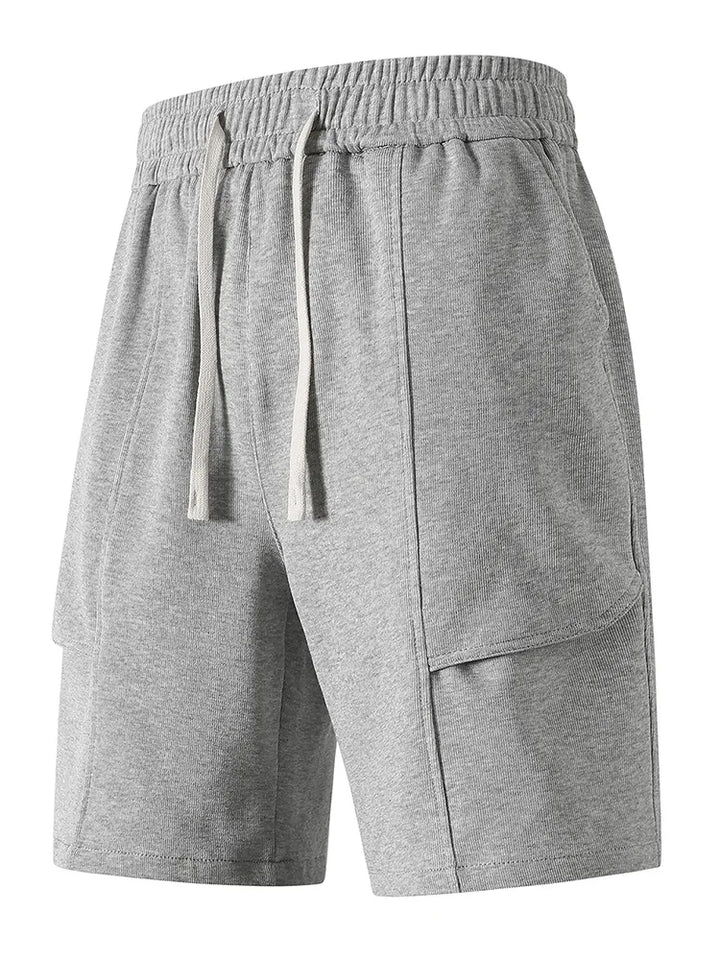 Men's Cargo Sweat Shorts with Drawstring | Relaxed Fit