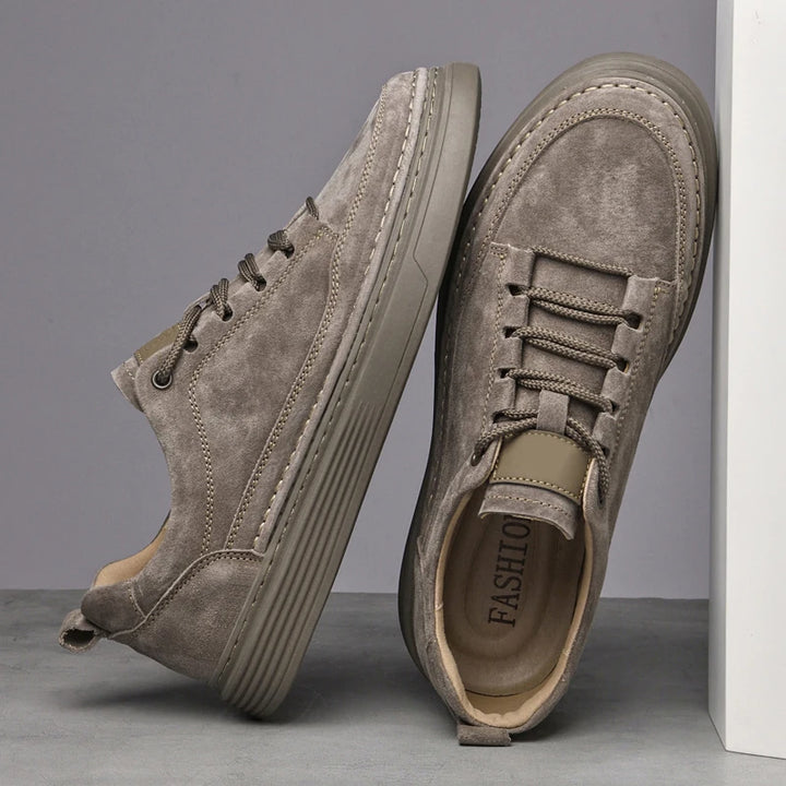 Męskie Casualowe Sneakersy Sznurowane z Przeszyciami | Miejski Krój