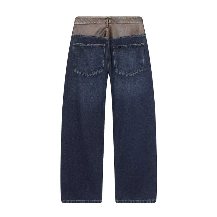 Women's Set with Short Jacket with Contrast Trim and Wide-Leg Pants | Streetwear Style