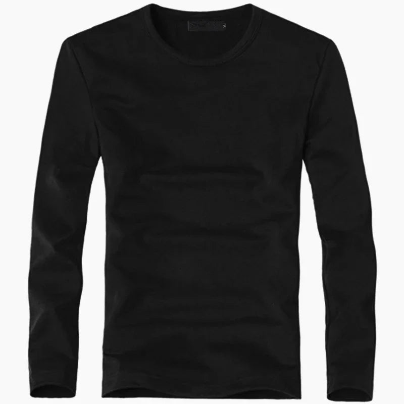 Men's Long Sleeve Shirt | Regular Fit | V-Neck Collar | Casual Basic