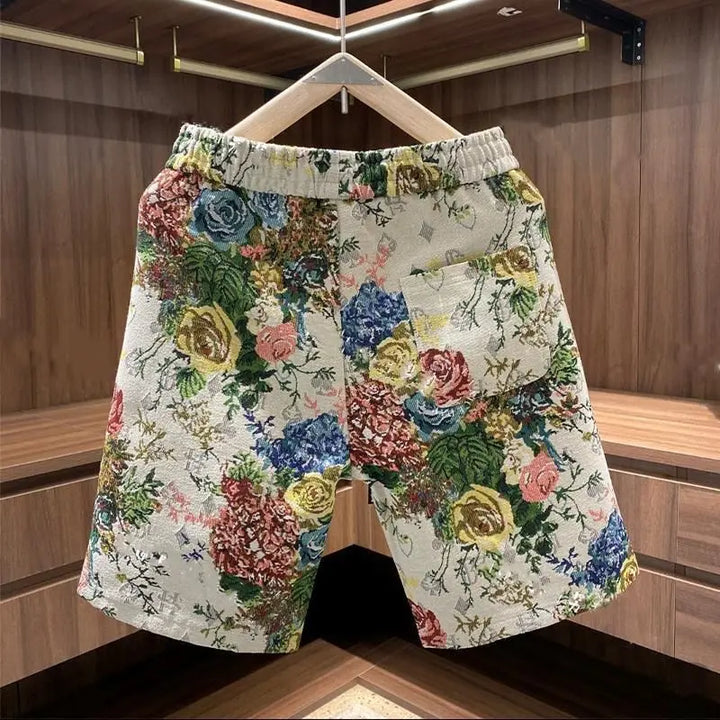 Darek | Men's short shorts with floral pattern