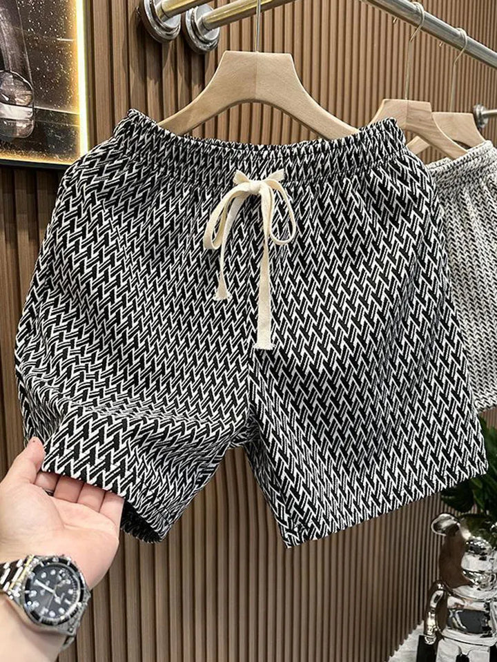 Men's Shorts | Regular Fit | Elastic Waist with Drawstring | Plaid Casual